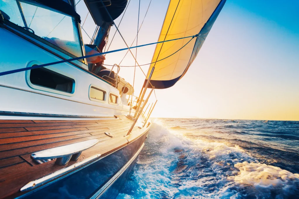 Picture of a sailboat in the ocean